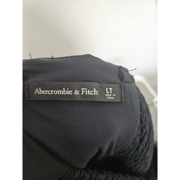 Abercrombie & Fitch Jumpsuit Women's LT Black Wide Leg Cowl Neck Spaghetti Strap - Picture 3 of 7